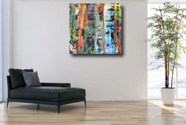 Abstract 1151 modern wall art living area square